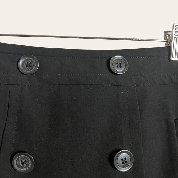Sandro Petite Black Button High-Waist Mini Skirt Size 8 Petite - Picture 3 of 7
